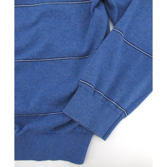 Nautica Sweater Mens XL Blue Striped Long Sleeve V-Neck Pullover Casual Preppy - Picture 8 of 11